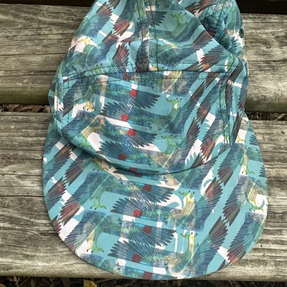 Vintage Truth Initiative Fact #249 Anti-Tobacco Kestrel Falcon Hat Teal Green